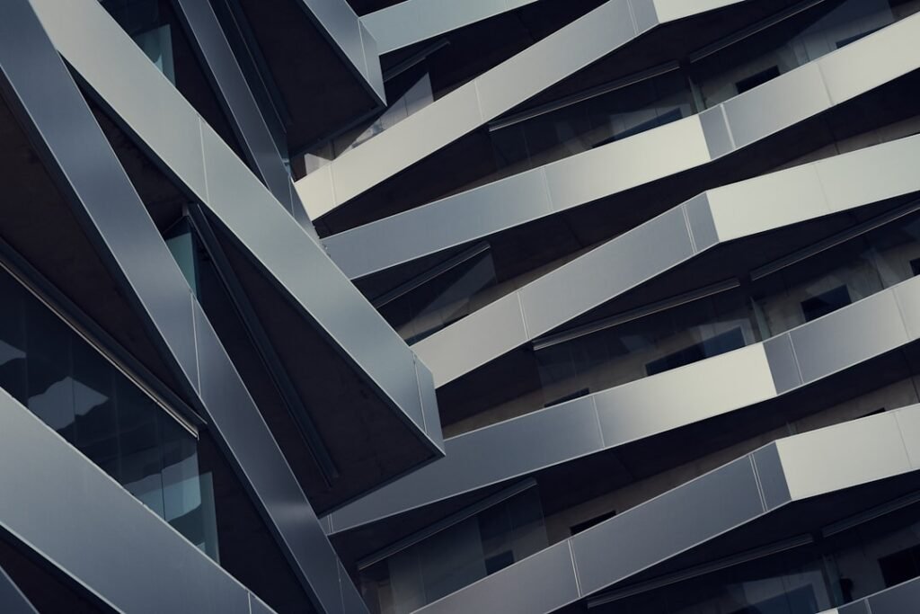 Modern geometric architecture — photo by Anders Jilden on Unsplash