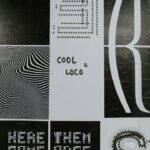 Wall of graphic design posters and visual references