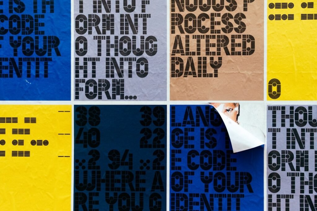 Bold advertising posters and campaign graphics
